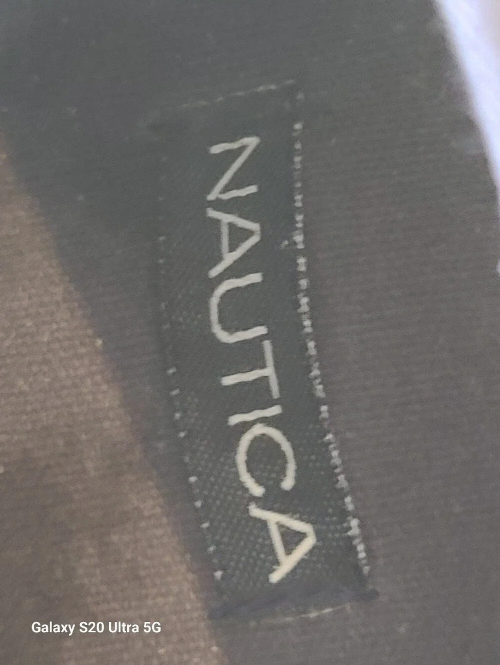 Nautica Navy Textured Slip-On Flats with White Sole